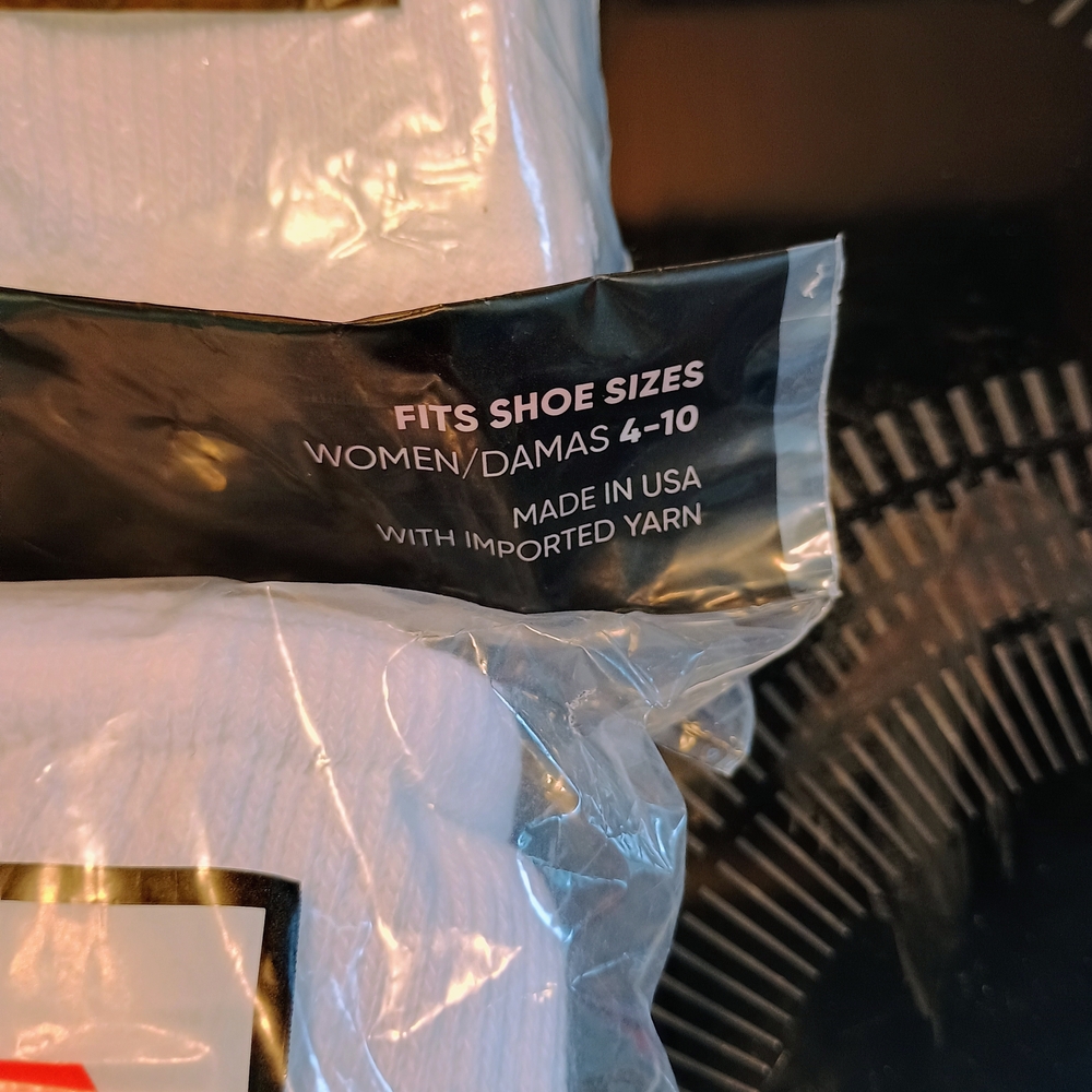 White Crew Socks - 6 Pair Pack - Picture 2 of 3